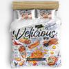 Food Graffiti Hot Dog Bacon Duvet Cover With Pillow Case Custom Comforter 3pcs Bedding Set Quilt Cover Double Bed Home Textile