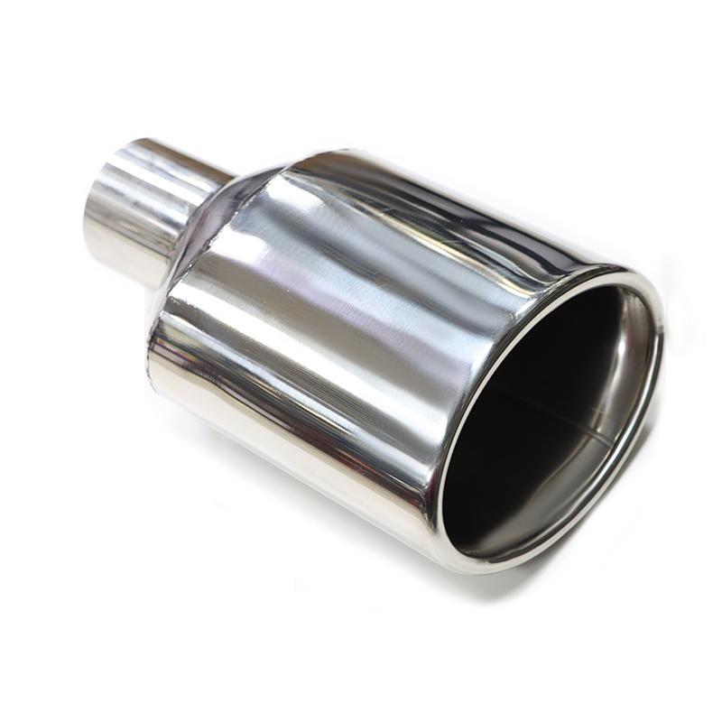 Car Universal Oval Exhaust Tip Stainless Steel For Benz W204 Class C Muffler Tip 47mm Inlet Single Out Exhaust Pipe Car Tuning серебряный