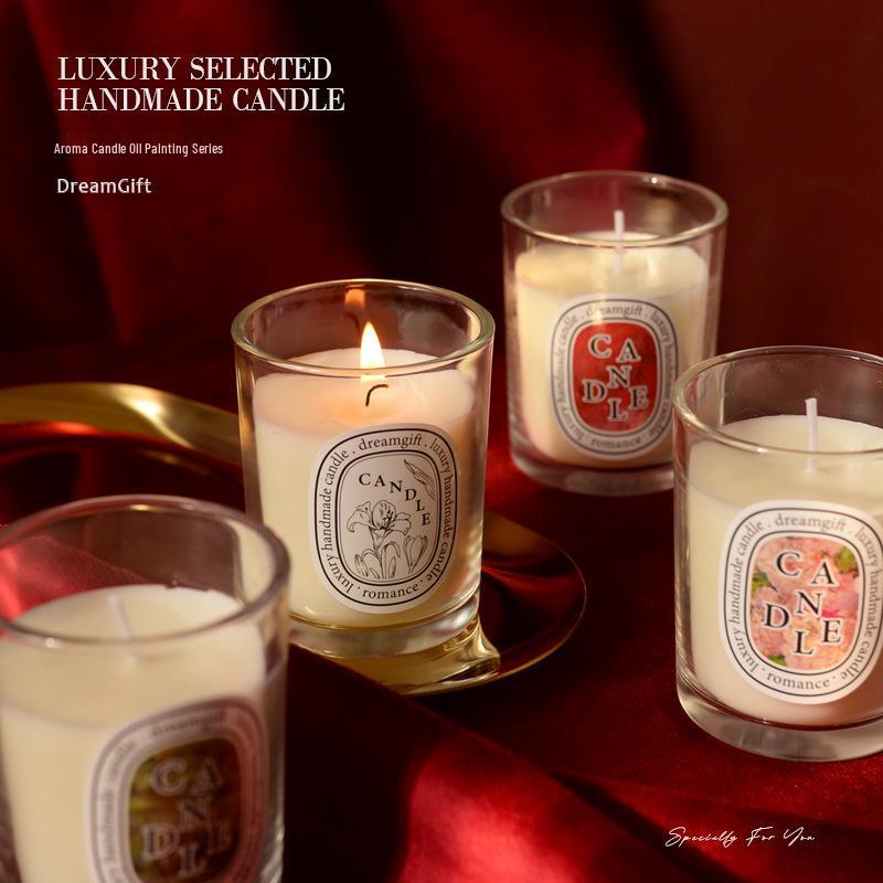 High-End Oil Painting Style Scented Candle - Elegant Bridesmaid Gift & Party Favor