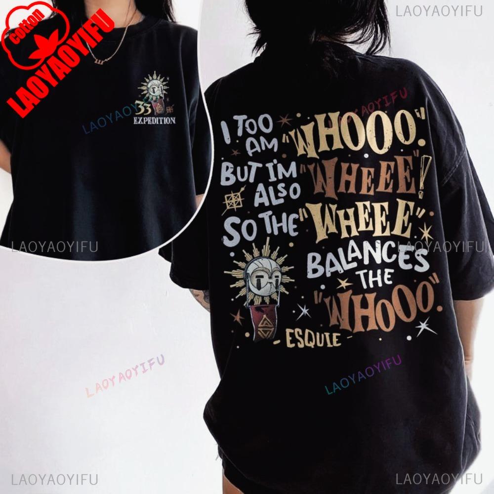 Esquie Clair Obscur Expedition 33 Women Shirt Funny Esquie Tshirt Expedition 33 Tee 2 Sided Game Shirt Women Clothing