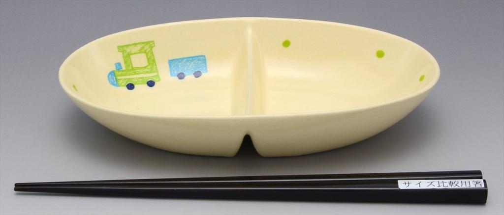 SOUSEN Seto Ware Gift Set of 5 White Plates with Train and Bus Boxed Set Medium-Sized Designs,