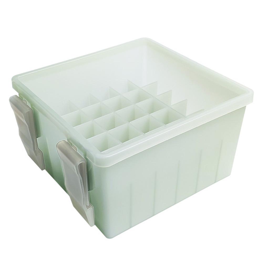 

36 Grids Plastic Fishing Box Lined Box Minnow Squid Jig Hard Bait Container Squid Jig Container Carp Fishing Accessories сірий