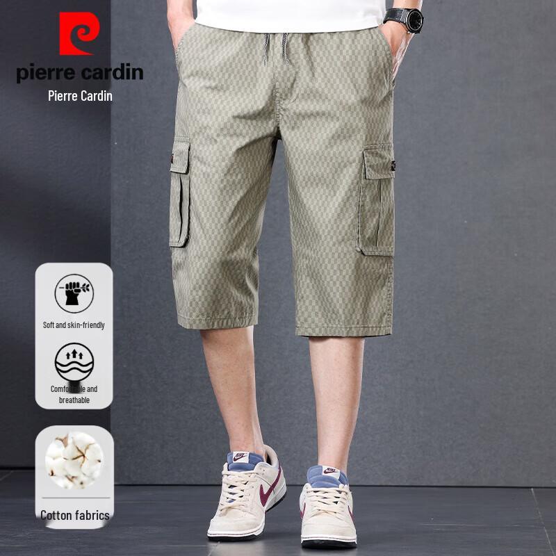 Pierre Cardin Men s Cotton Seven-Point Casual Cargo Pants 3XL