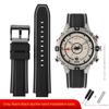 For Timex E-tide Compass Wrist Band T2N739 T2N720 T2N721 Convex Mouth 16mm Strap Waterproof Silicone Men's Watchband Bracelet