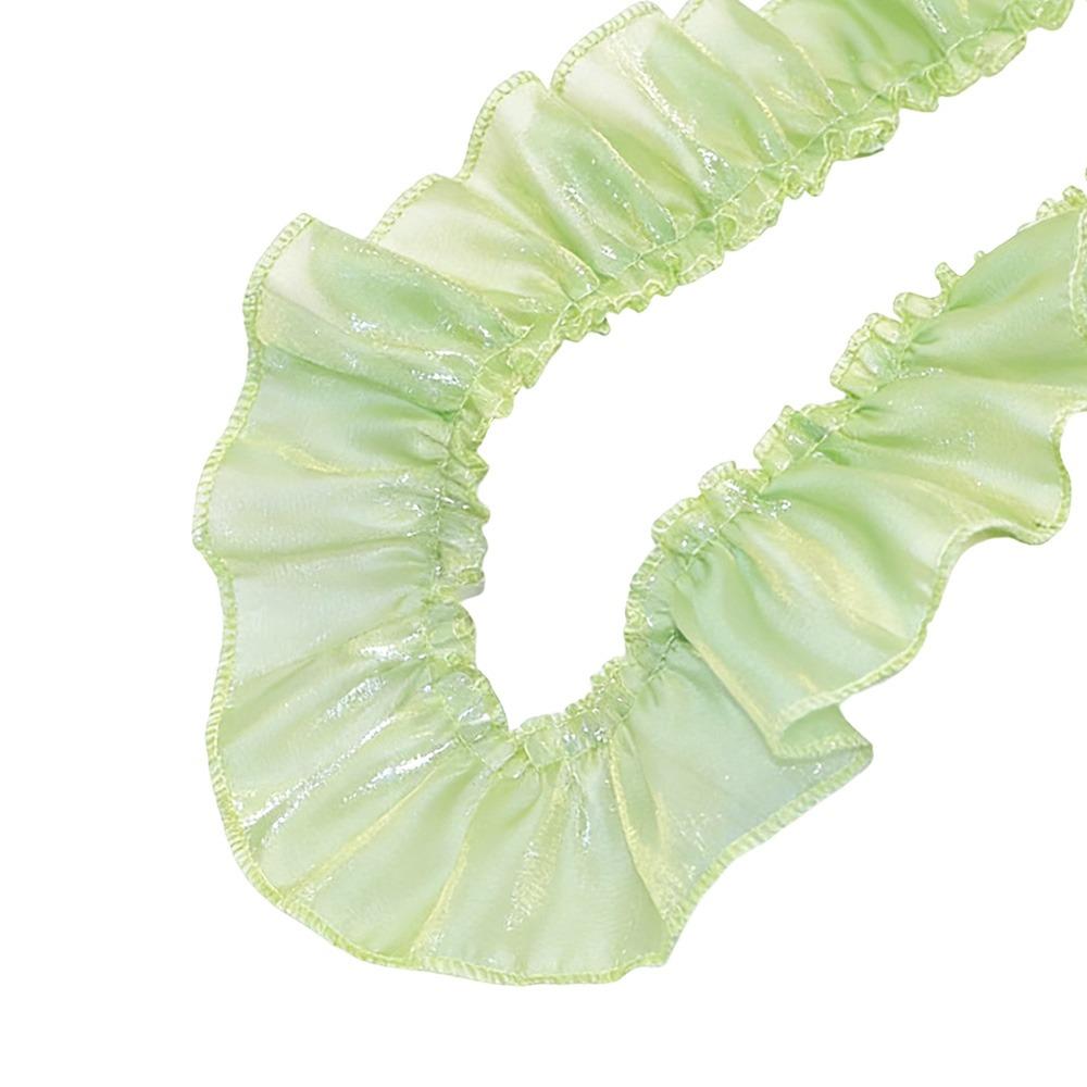 Nowa Satynowa Wstążka 5 cm Szerokości Wykończenie Plisowane Falbankowe Wykończenie Falbankowe DIY Satynowe Plisowane Wykończenie Koronkowe Dekoracja Sukienki