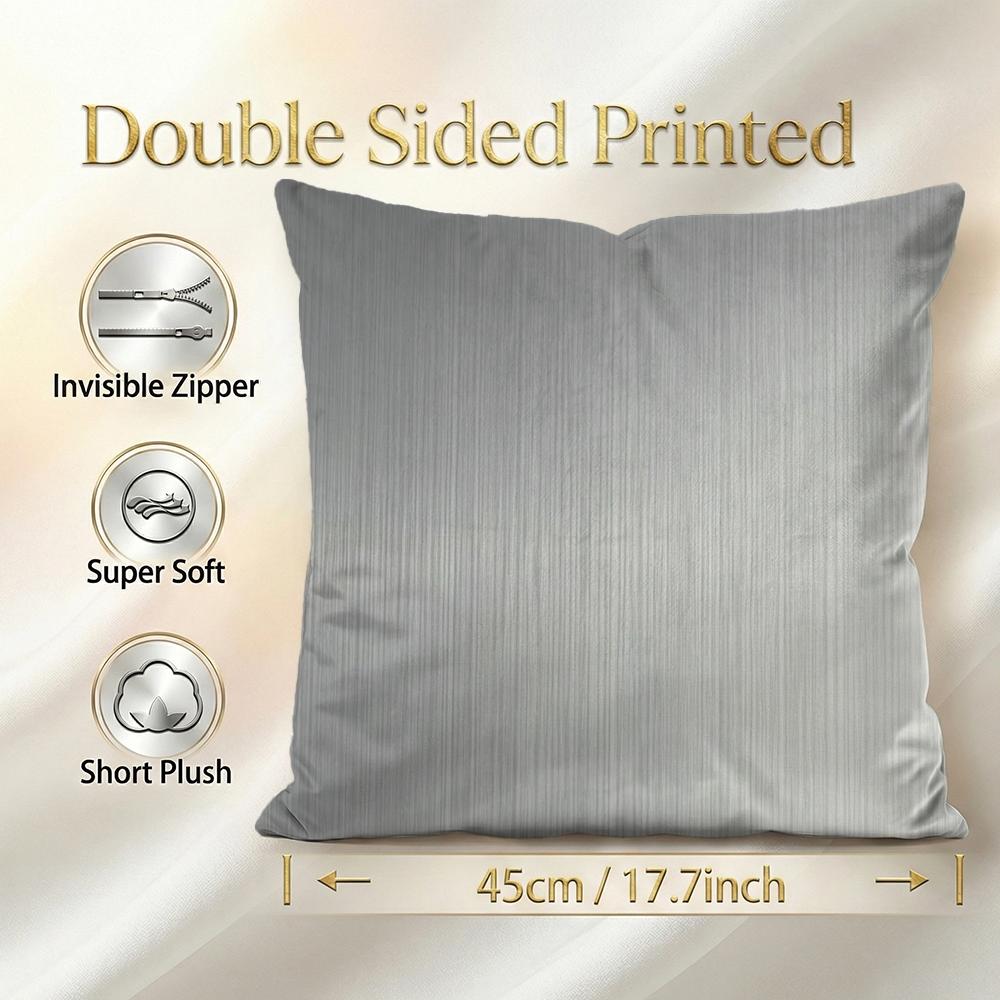 Brushed Texture Cushion Cover Set of 4 Decorative Short Plush Pillow Covers for Sofa, Soft Cushion Case cm
