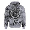 Men's Jacket Comfortable and Casual Long-sleeved Loose Top 3D Digital Tattoo Printed Sweatshirt
