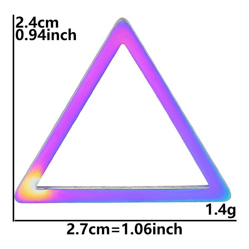 Personality Rainbow Irregular Round Heart Oval Stainless Steel Charm For Jewelry Making Bulk Supplies DIY Simple Earring Pendant