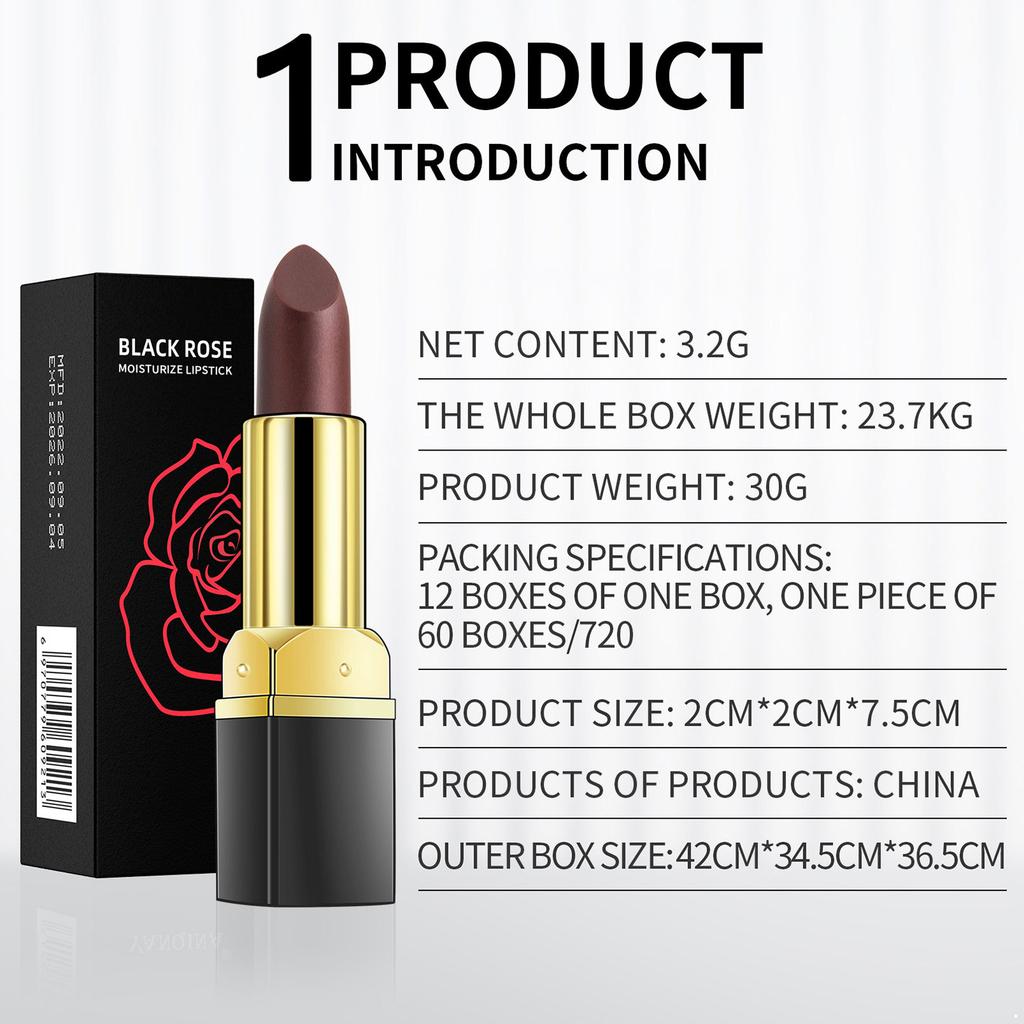 Highly Pigmented Women's Lipstick, Waterproof & Smudge Proof, All-Day Comfortable Moisturizing Wear, Ideal for Daily Use and Special Occasions