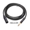 6.35mm Audio Cable TRS Stereo Male to XLR Male Balanced Interconnect Cord Patch Cable Zinc Alloy Shell for Mixer