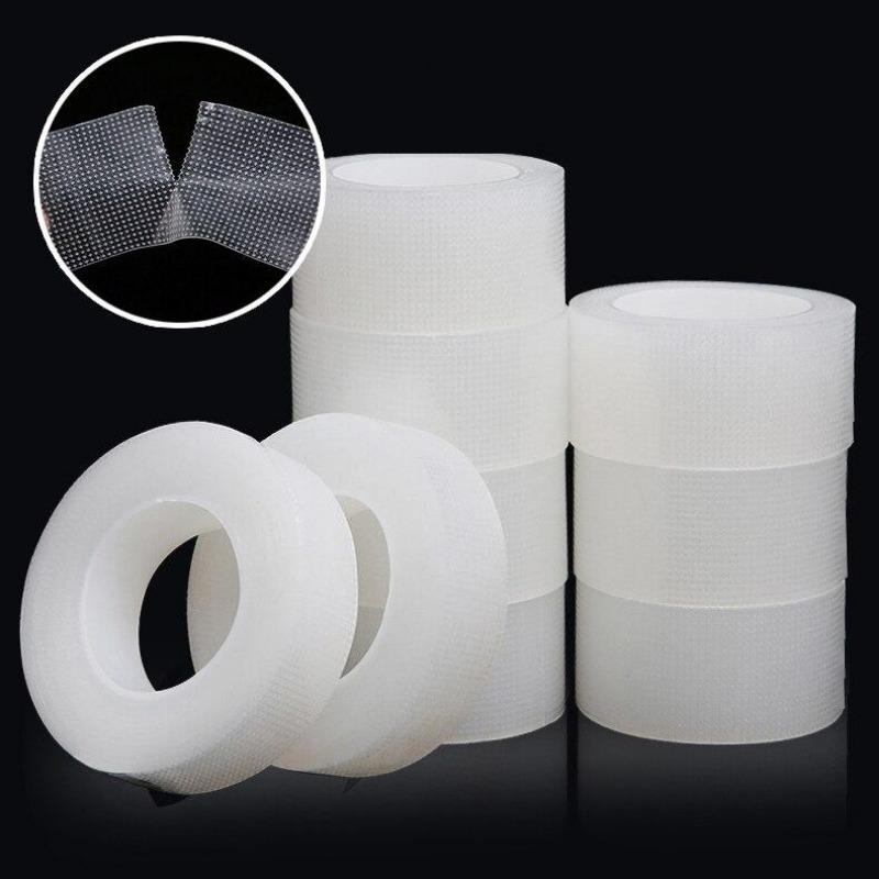 1 Roll Healing Patches Wound Strips Breathable Grid Transparent Tape Curved Medical PE Dressing Adhesive Plasters Bandages