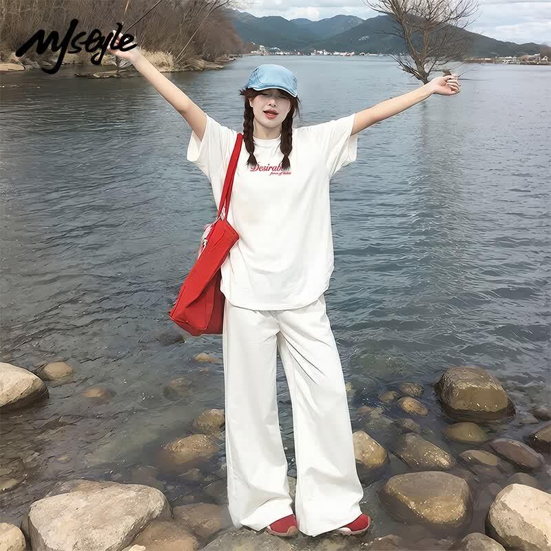 MJ STYLE Women s Cotton Loose Fit Graphic T-Shirt M