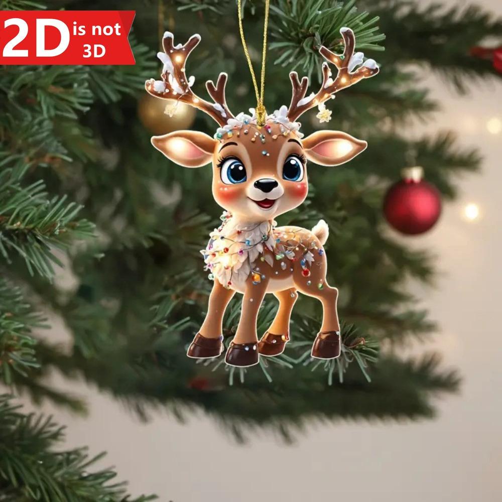Reindeer with Christmas Lights - Versatile decor for cars & trees. Ideal for Halloween, Christmas, and Valentine's Day.