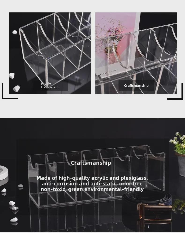 Acrylic Multi-Grid Belt Storage and Display Box