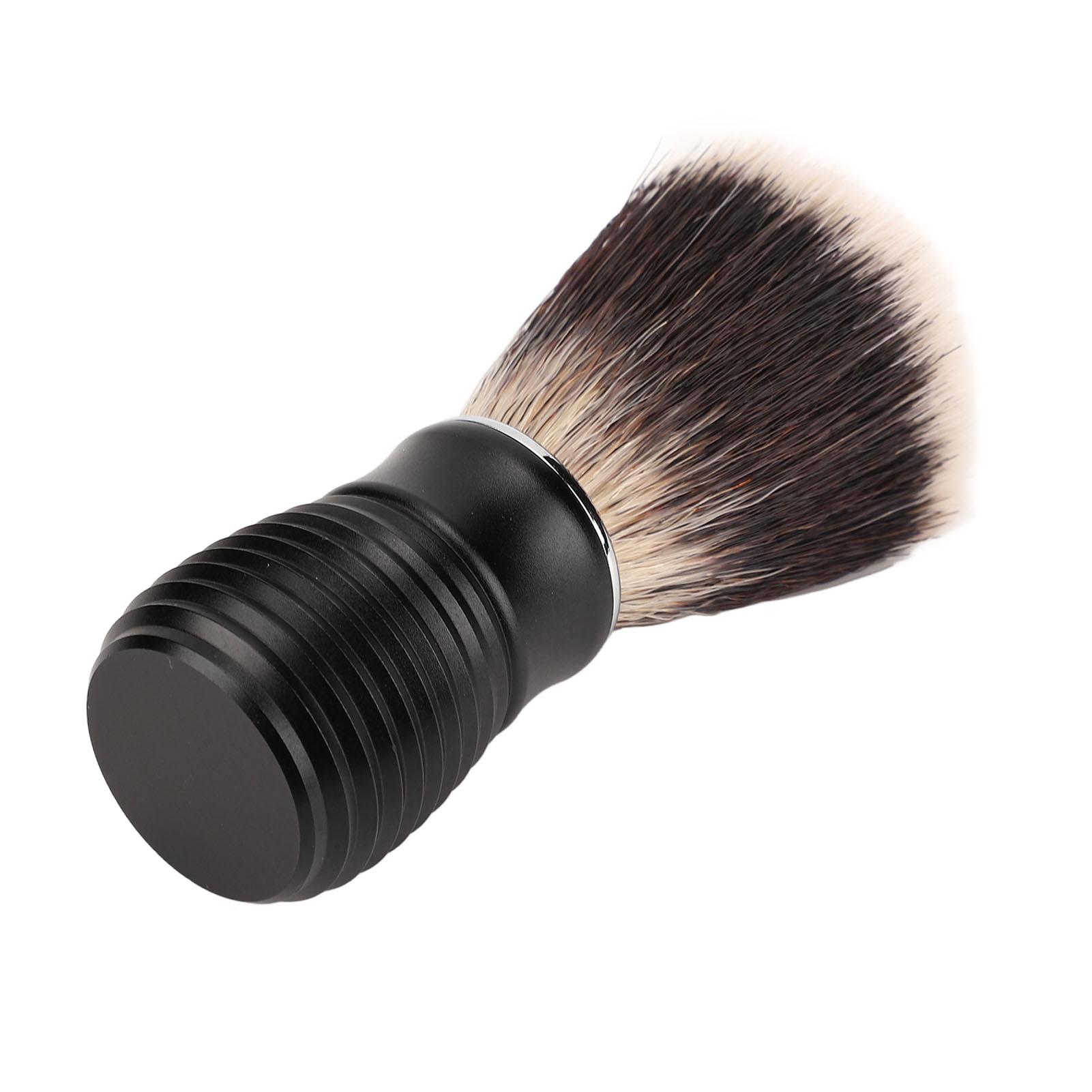 

Портативная мужская щетка для бритья из нейлона, щетка для чистки волос и бороды с ручкой из алюминиевого сплава