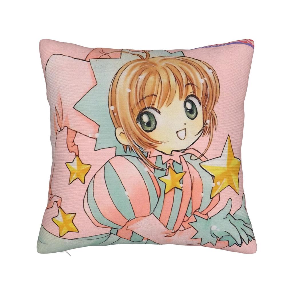 Cardcaptor Sakura Flower Pillowcase Polyester Cushion Cover Decoration Anime Cartoon Pillow Case Cover Home Wholesale 45*45cm