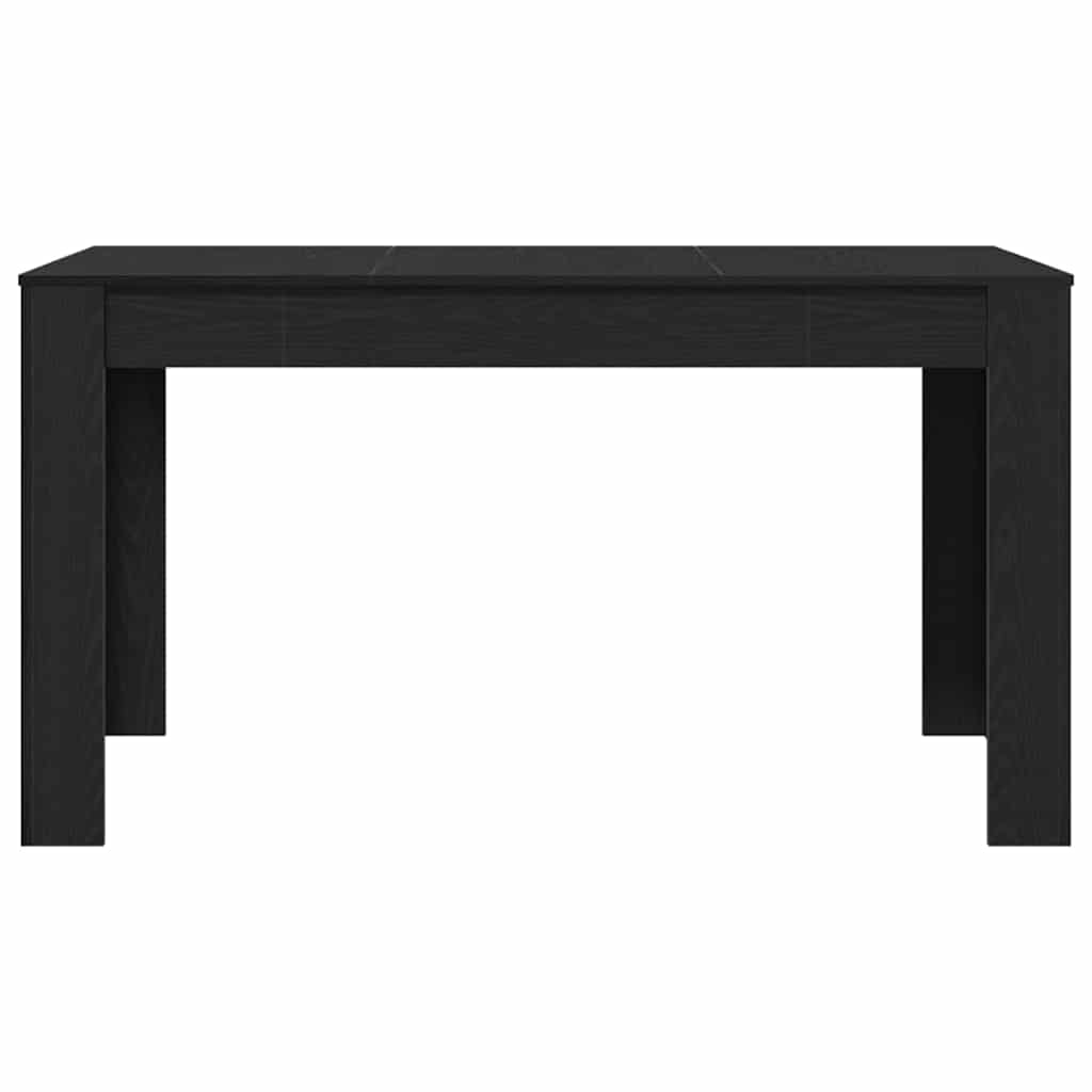Dining Table Black Oak 140 X 74.5 X 76 Cm Engineered Wood