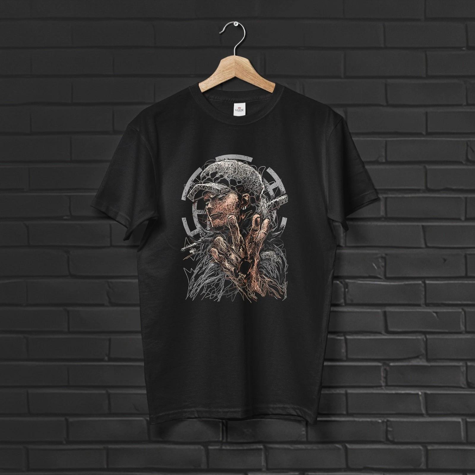 Trafalgar Law Heart Pirates Anime T-Shirt Graphic Tee Unisex Top 4XL