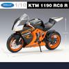 Welly 1/10 KTM 1190 RC8 R Alloy Sports Motorcycle Model Simulation Metal Toy Street Racing Motorcycle Model Collection Kids Gift