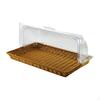 Imitation Rattan Woven Bread Basket Fruit Multifunctional Snack Storage Rectangle Serving