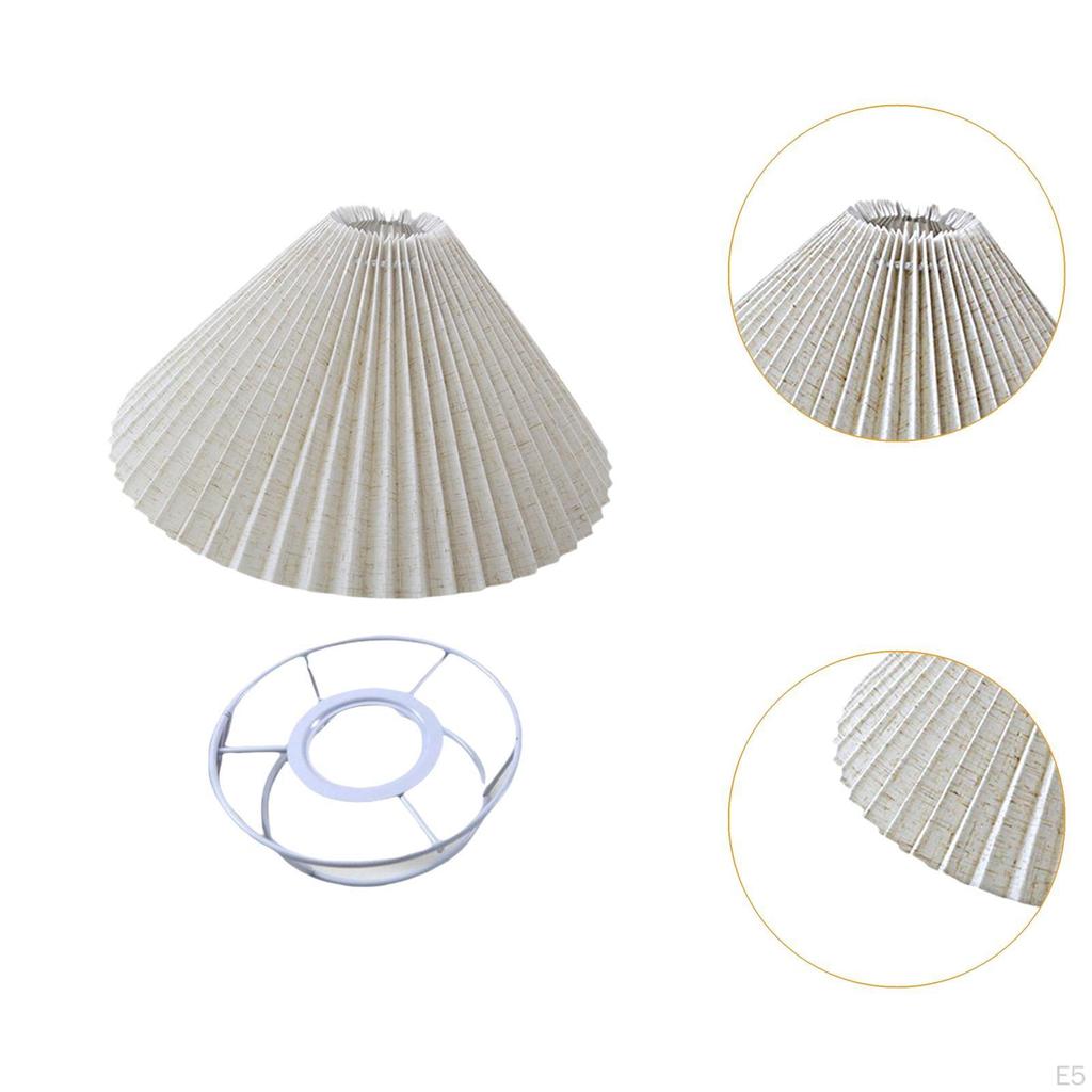Pleated Lamp Shade Ceiling Pendant Light Cover Fan for Restaurant