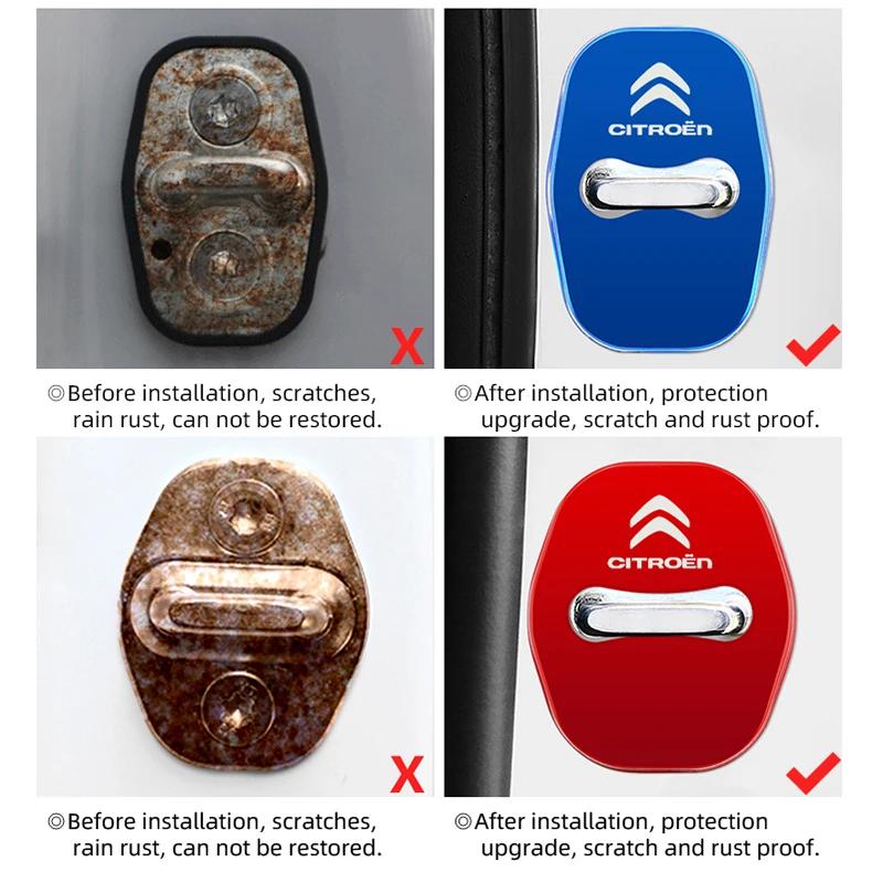 Metall-Türschloss-Abdeckung für Citroen C4 C3-XR C5 Aircross C6 C-quatre Picasso C-Elysee C4L C3L Emblem Aufkleber Abzeichen