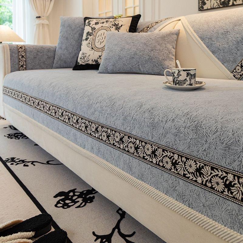 

Французская подушка для дивана в роскошном стиле, всесезонная, из шенилла, в стиле ретро, нескользящая подушка для сиденья, подходит для 1-4-местных и секционных диванов - Лечебный домашний декор 90*160cm