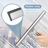Shower Squeegee with Hook Silicone Strip Stainless Steel Glass Window Cleaner Household Bathroom Mirror Window Silicon scraper