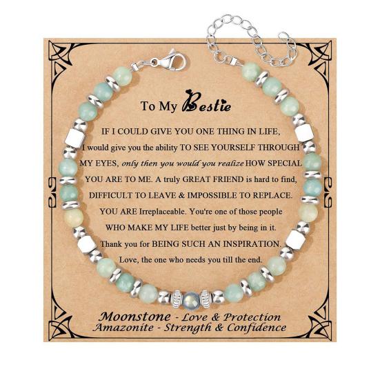 Inspirational Healing Bracelets Gifts for Women, Sunflower Natural Stone Beads Bracelet, Adjustable Cord Jewelry for Birthday, Anniversary Gifts