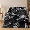 Klasyczny Znak L-Linkin Park Sztuka Zespołu Rockowego Koc Flanelowy, Przytulny Miękki Koc Rzutowy do Domu Sypialni Łóżka Sofy Pokrowiec Piknikowy Prezent Dziecko