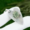 Sisters Day Deal Sterling Silver Oval Prehnite Rough Gemstone Engagement Pendant
