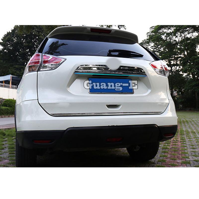 Rear Stick Bumper Stainless Steel License Trim Frame Lamp Trunk For Nissan X-Trail T32/Rogue 2014 2015 2016 2017 2018