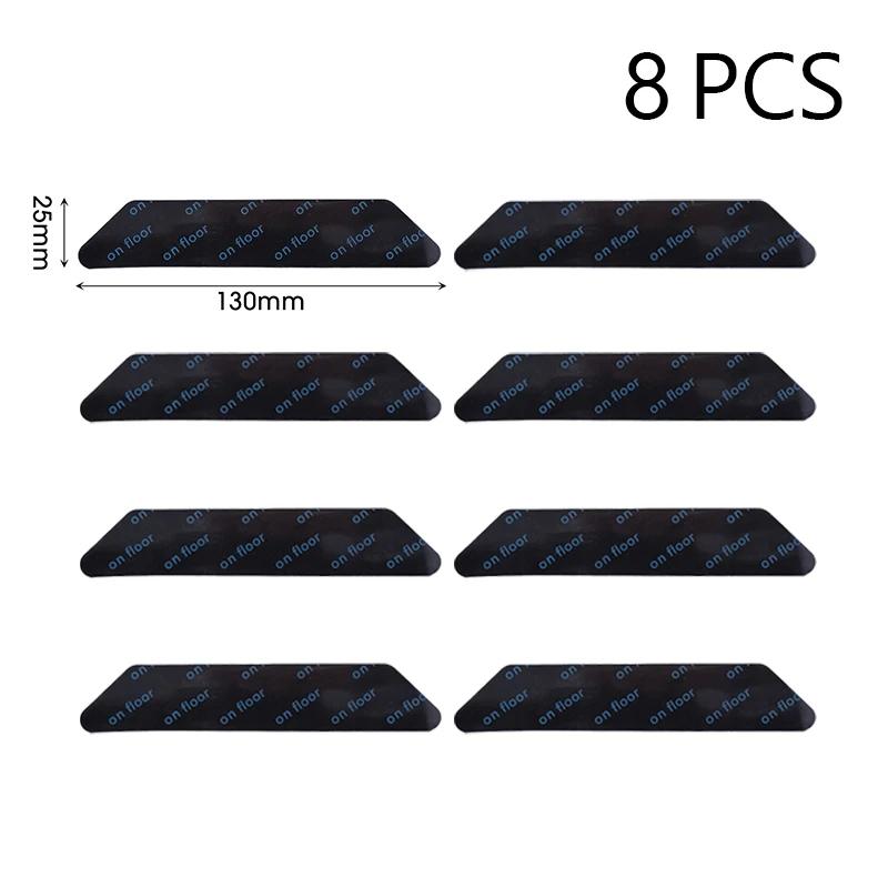 

16/8 шт. Черно-белые наклейки против скольжения для ковра, фиксирующие накладки для коврика, моющаяся многоразовая лента для фиксации ковра 8-pcs