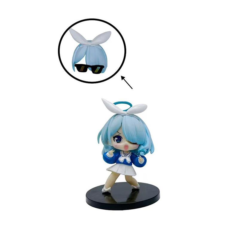 Blue Archive Anime Figurka Arona Prana Herní Postava Q Verze Kreslený Sběratelský Model Hračky Měnící Obličej Dárky