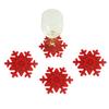 4PCS Christmas Snowflake Shaped Cup Mat Anti-Skid Table Placemat Coaster Xmas Holiday Decor