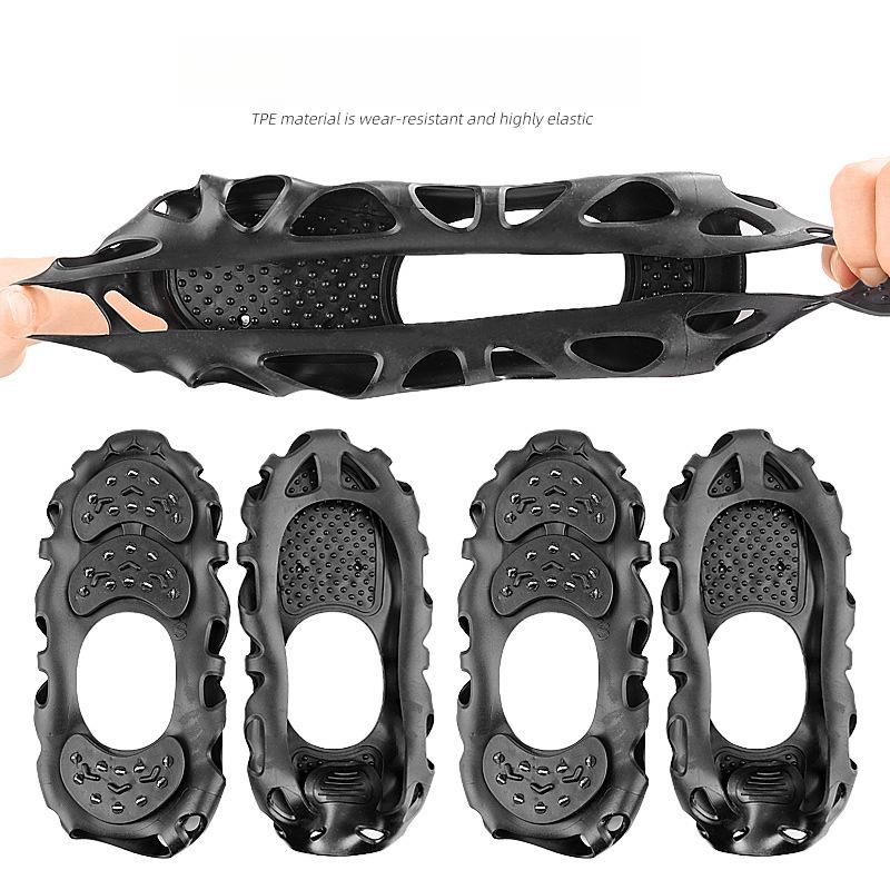 Outdoor Mountaineering Anti-skid Crampons 30 Teeth Ice and Snow Alloy Anti-skid Shoe Covers Crampons Snow Climbing Crampons Foot Covers