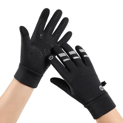 Guantes Cálidos para Hombres y Mujeres para Otoño e Invierno Deportes al Aire Libre Ciclismo Salpicaduras de Agua y Resistentes al Desgaste Deportivos Pantalla Táctil Plus Terciopelo