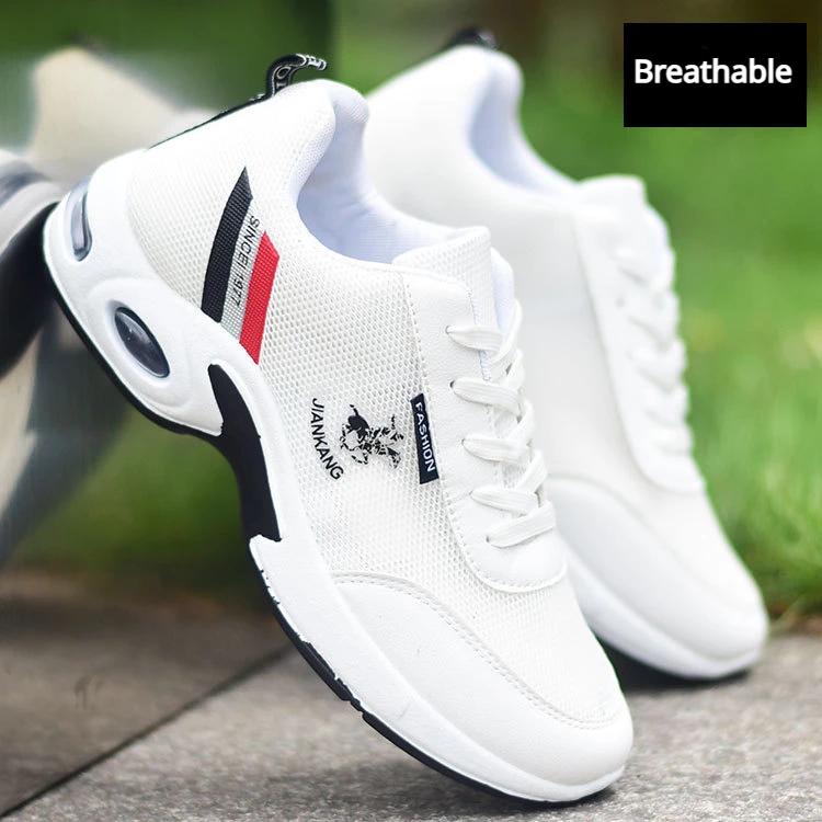 Tennis Herren Sneaker PU Leder Freizeitschuhe für Herren Luftpolster Herren Laufschuhe Outdoor Leicht Rutschfest Herren Sportschuh