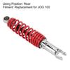 Motorcycle Rear Shock Absorber, 300mm, 3000lb, Steel Alloy, Waterproof, Replacement for JOG 100 (Red)