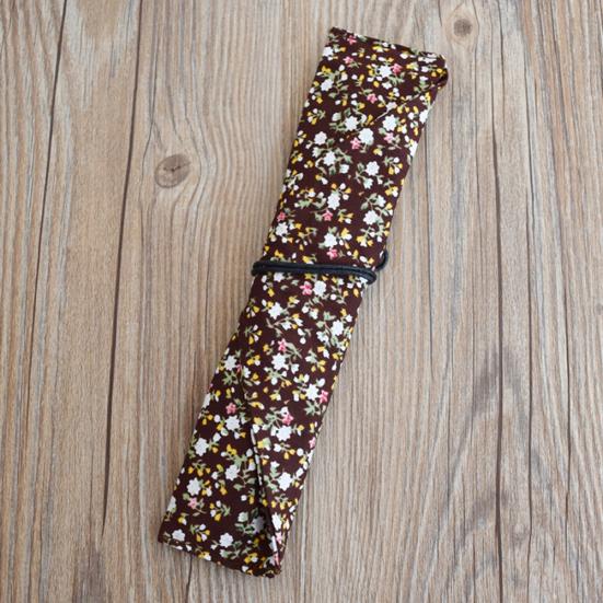 Přenosný potisk květin Stahovací šňůrka Příbory Nádobí Taška Lžíce Nůž Vidlička Pouzdro