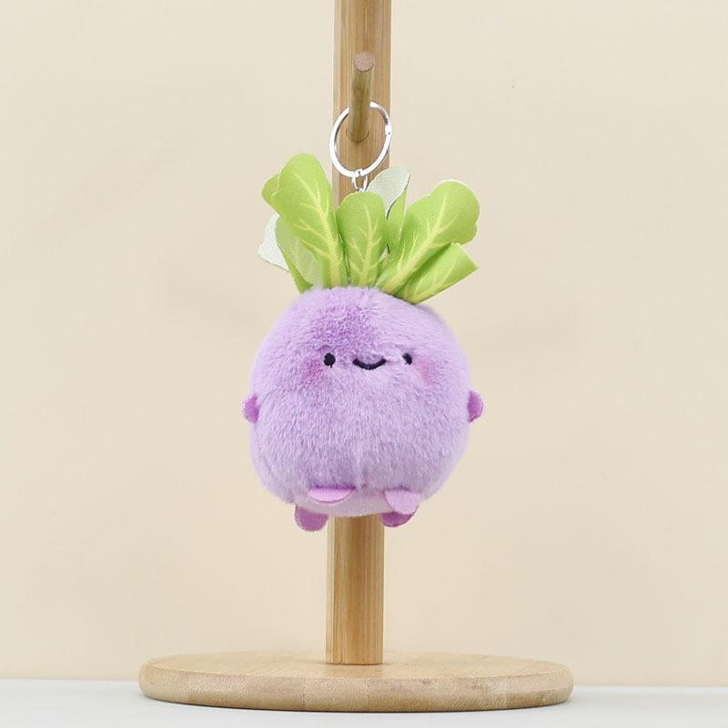 Plush Creative Cabbage Keychain Adorable Kohlrabi Doll Bag Charm Accessory Purse