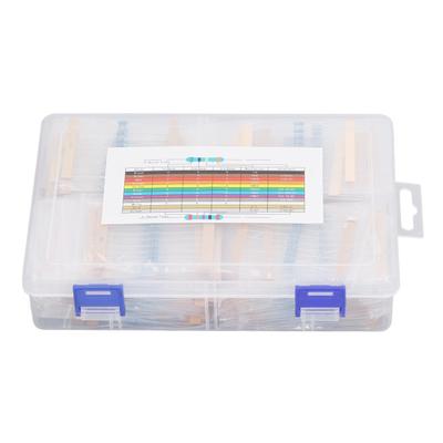 1450 Pcs Resistor Kit 1/4W 1 To 1M Ohm Metal Film Resistors Assortment Kit for Electronic Industry