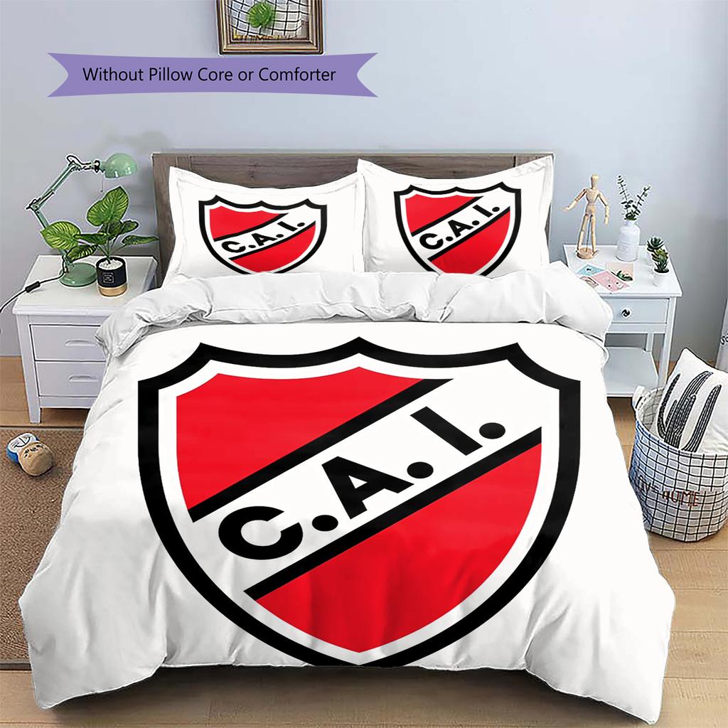 Club Atletico Independiente Pattern Bedding Home Decoration Birthday Gift (1 * Duvet Cover + 2 * Pillowcase, Without Core)