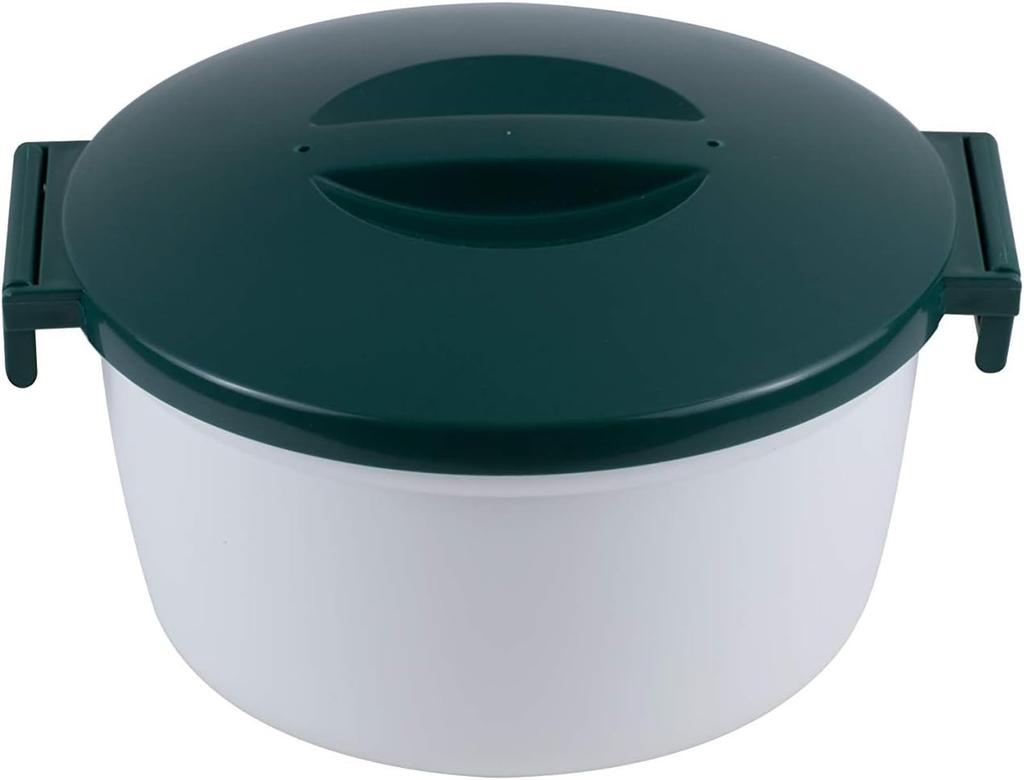 Tiger Crown Microwave Cookware, Black/White, W24.5 X L22 X H13.5cm, Microwave Cooker 2291