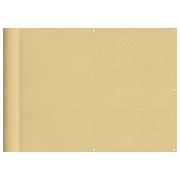VidaXL Écran de Balcon, Brise-vue de Jardin, Écran de Protection, Écran d'Intimité Terrasse Extérieur, Sable 75x400 cm 100% 4000022