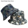 Modny Dwustronny Karykaturowy Graffiti Kapelusz Bucket Hat Podróżna Czapka Przeciwsłoneczna Mężczyźni Kobiety Nowy Dwustronny Kapelusz Rybacki z Drzewem Bananowym