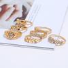 Gold Retro Punk Boho Ring Set 70