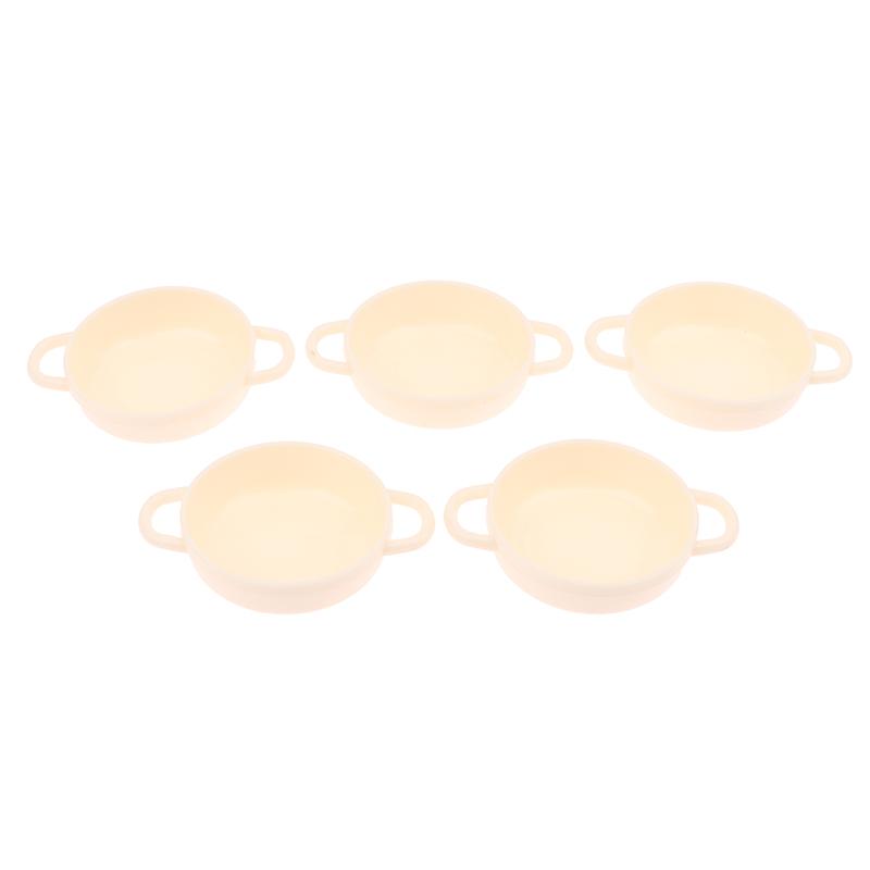 5Pcs 1/12 Dollhouse Simulation Soup Pot Model Dollhouse Miniature Kitchen Cookware Decoration Dolls House Accessories