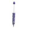 Comfortable Grip Gel Pen Diamond Beadable Pens, Bling Rhinestone Beaded DIY Bead Pen, Crystal Shaft Decorative Craft Black Ink Ballpoint Pens