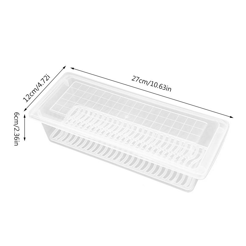 Stackable Fruit Storage Containers for Fridge Removable Drain Tray Containers with Drain Tray Keep  for Veggie